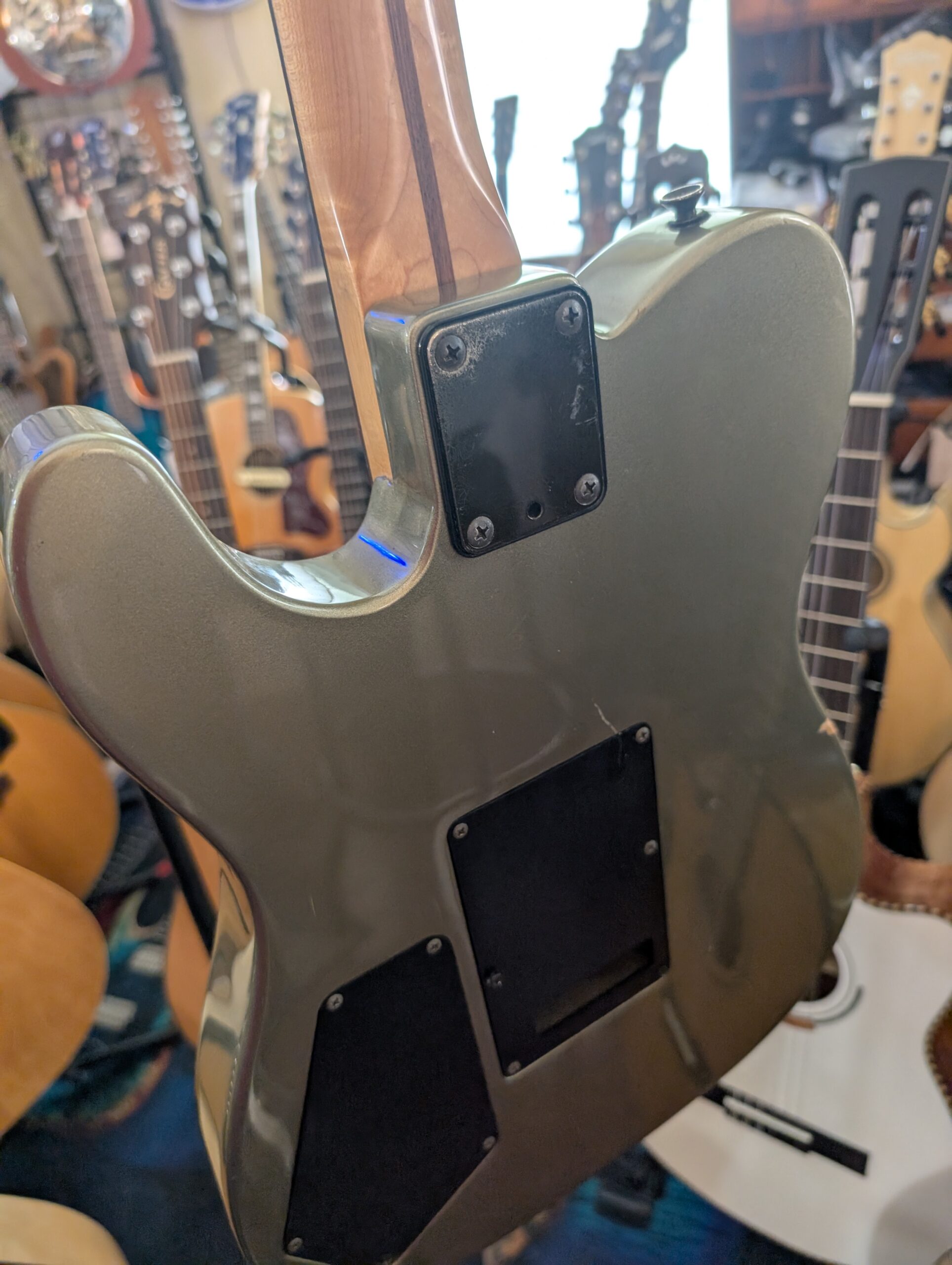 Fender MIJ Contemporary Telecaster Silver Solid Body Electric Guitar Silver 1980s - Image 12