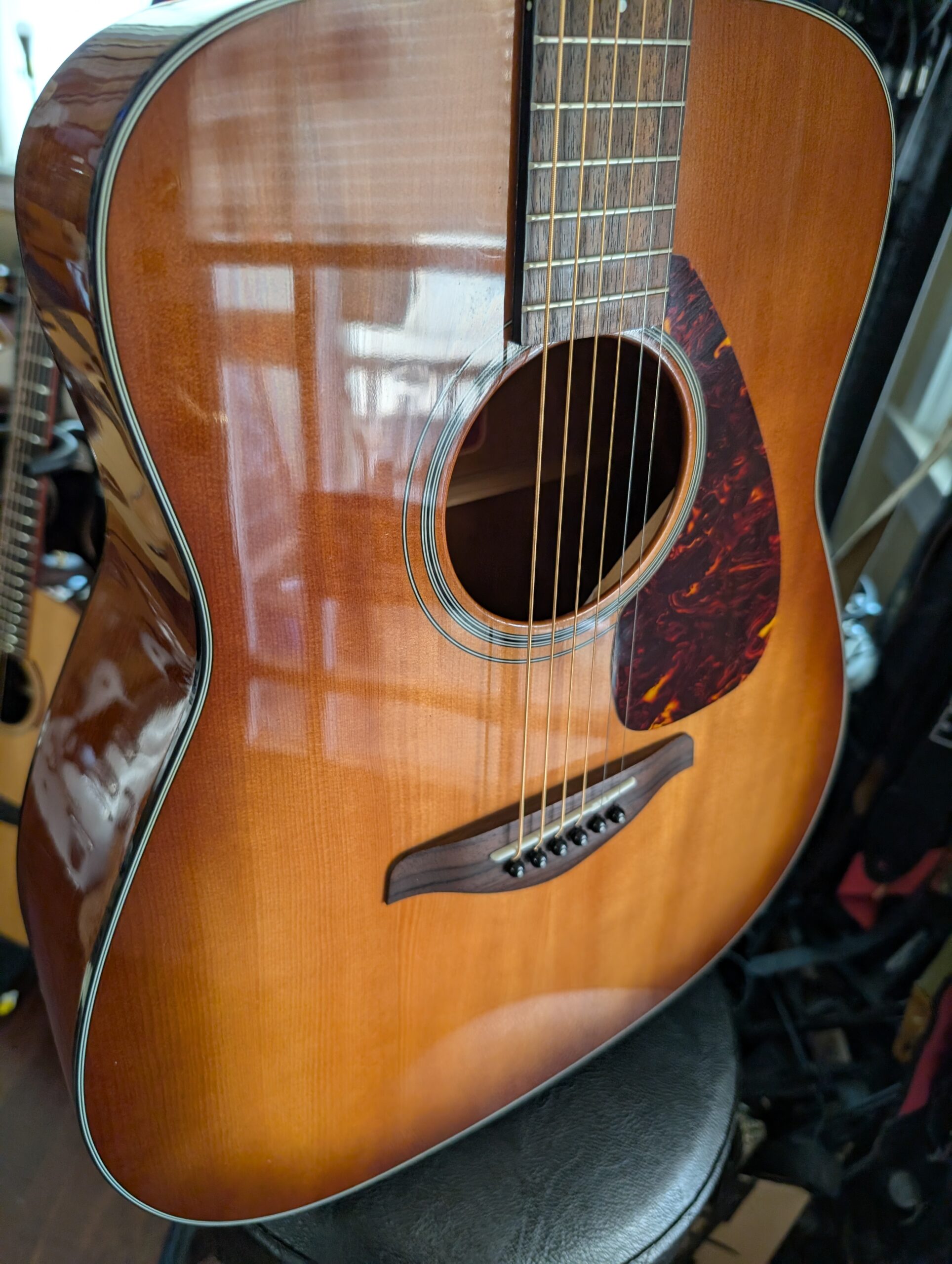 Yamaha FG-700S Dreadnought Acoustic Guitar Sandburst - Image 3