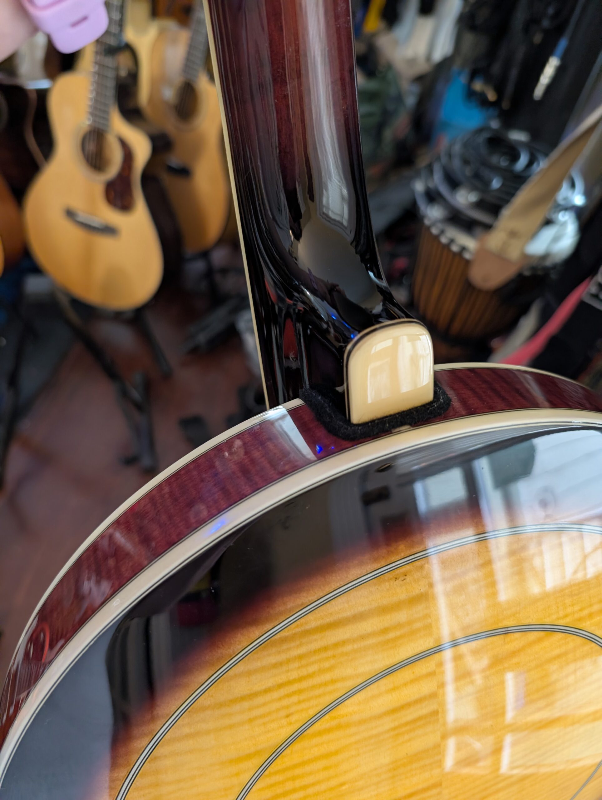 Washburn B16 Five String Banjo Sunburst with Case - Image 11