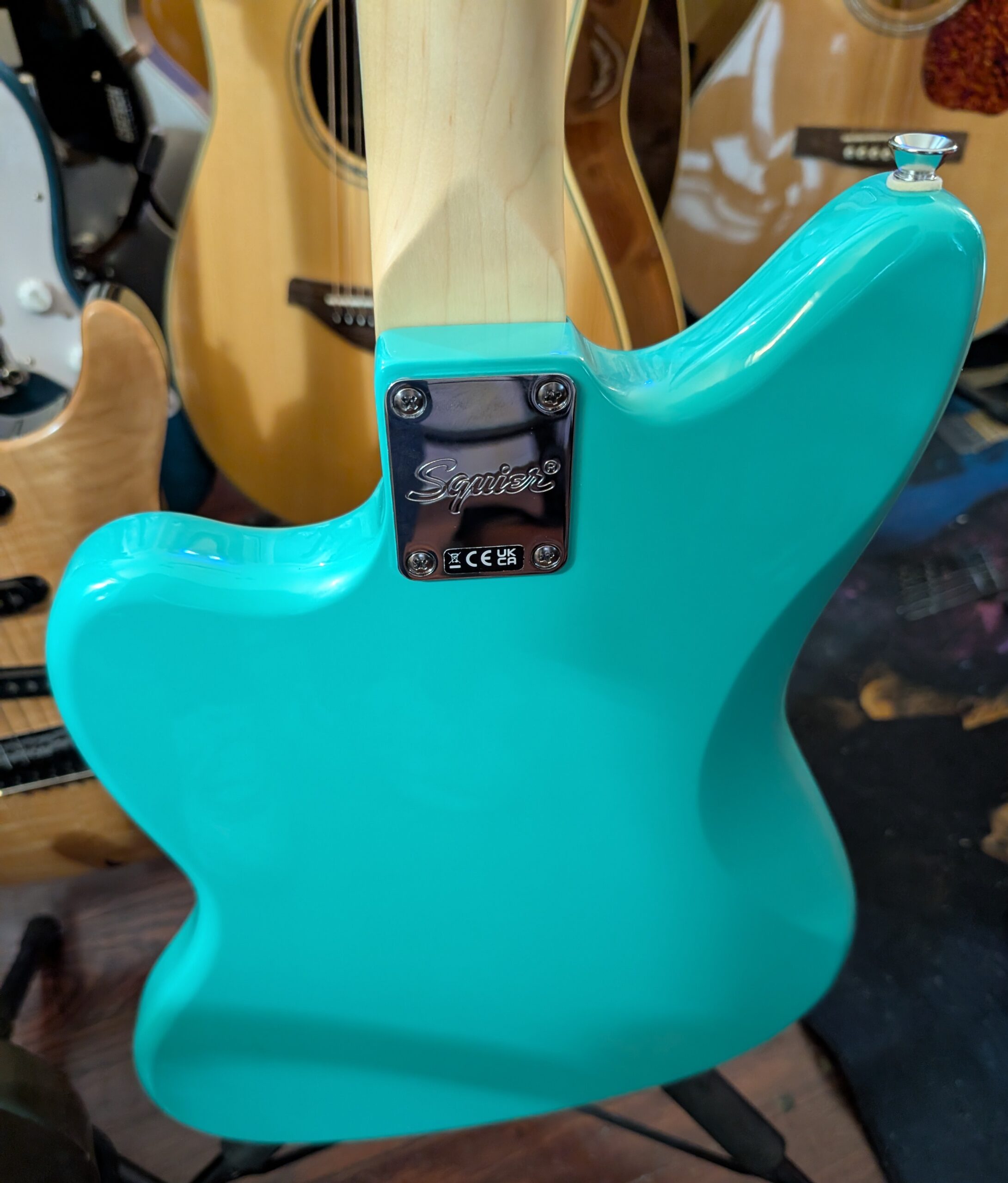 Squier Paranormal Baritone Jazzmaster HH Electric Guitar - Sea Foam Green - Image 6