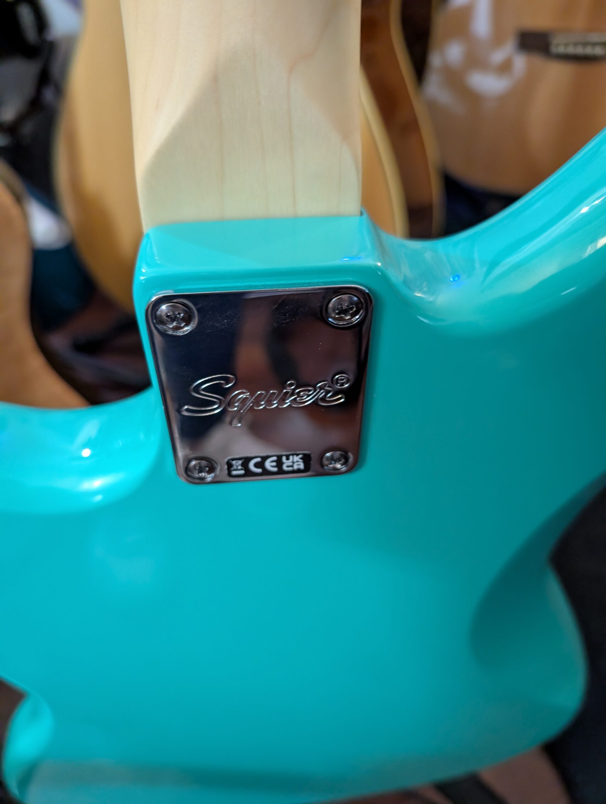 Squier Paranormal Baritone Jazzmaster HH Electric Guitar - Sea Foam Green - Image 7