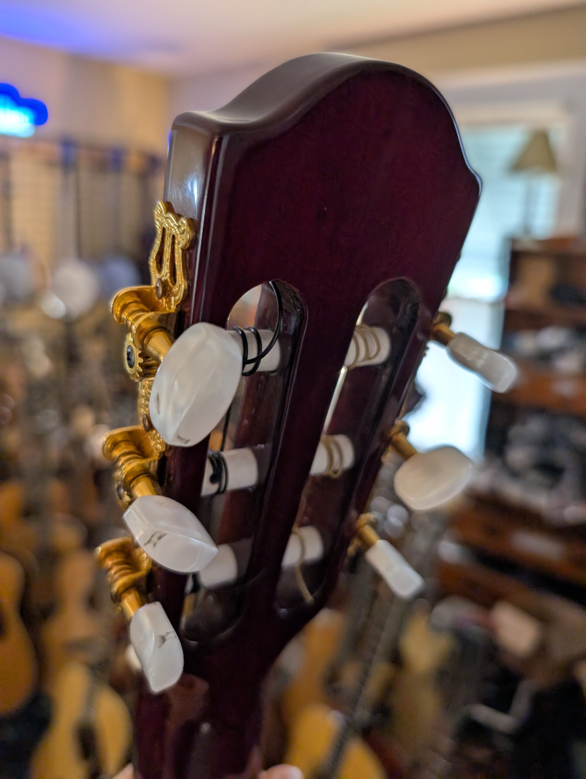 JR Beck Electric Nylon String Acoustic Electric Guitar - Image 7