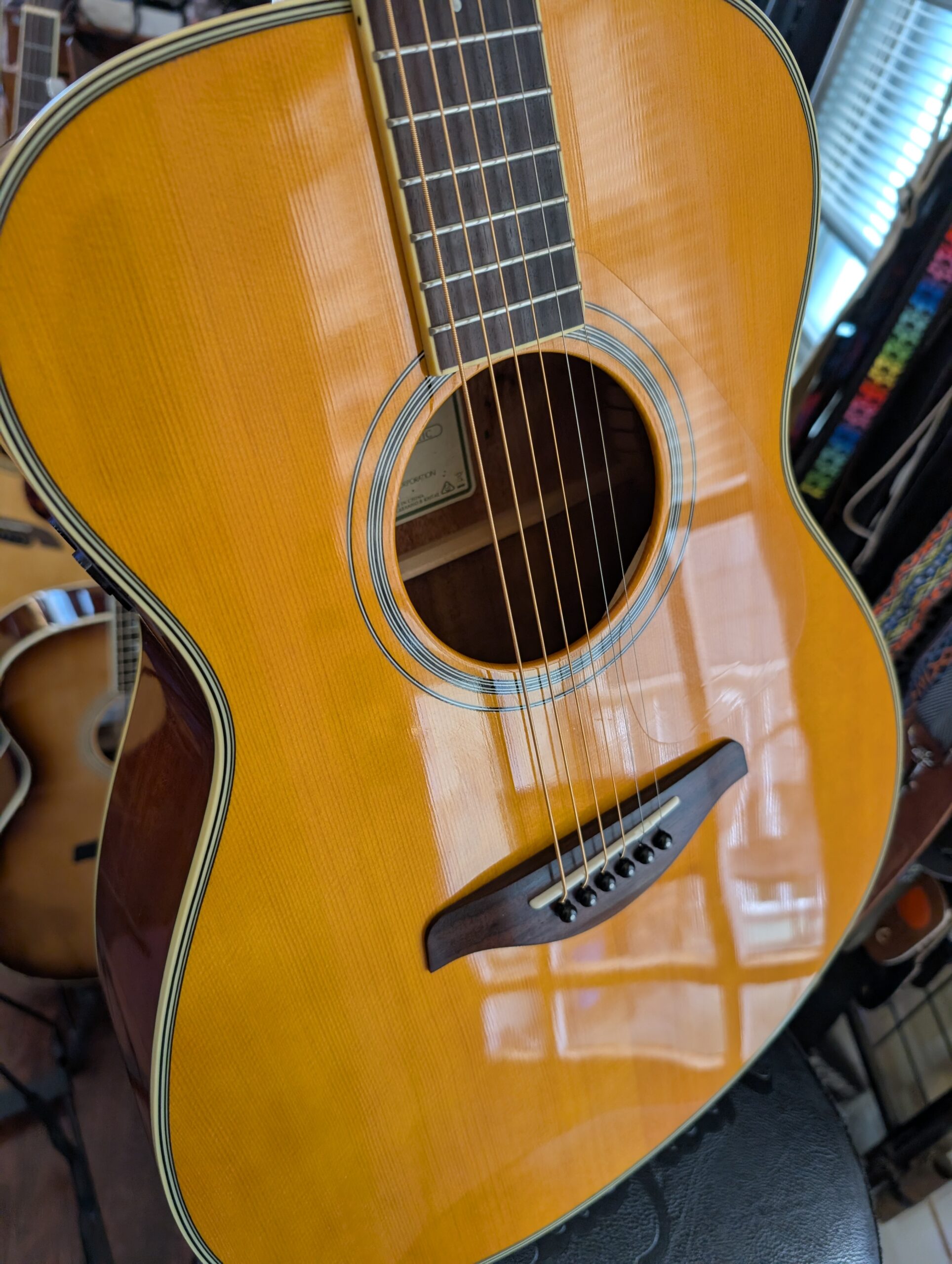 Yamaha FS-TA TransAcoustic Concert Acoustic-electric Guitar - Vintage Tint - Image 8