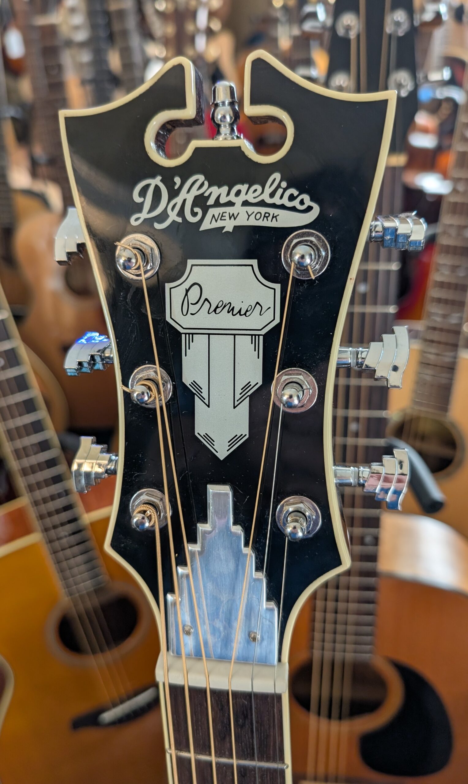 D'Angelico Premier Gramercy CS Acoustic-Electric Guitar-Vintage Sunburst - Image 6
