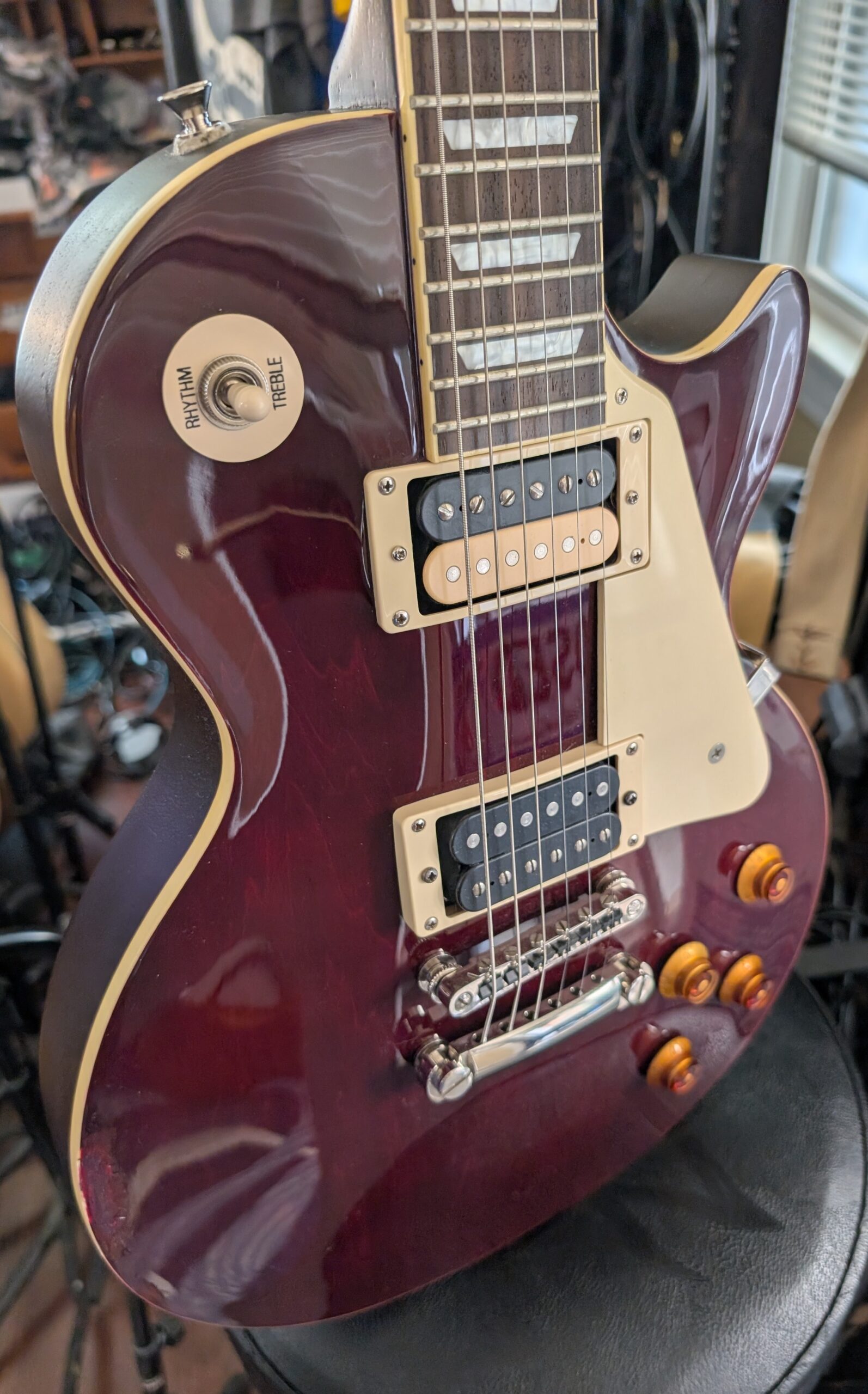 Epiphone Traditional Pro Les Paul Wine Red Color Electric Guitar 2017 - Image 7