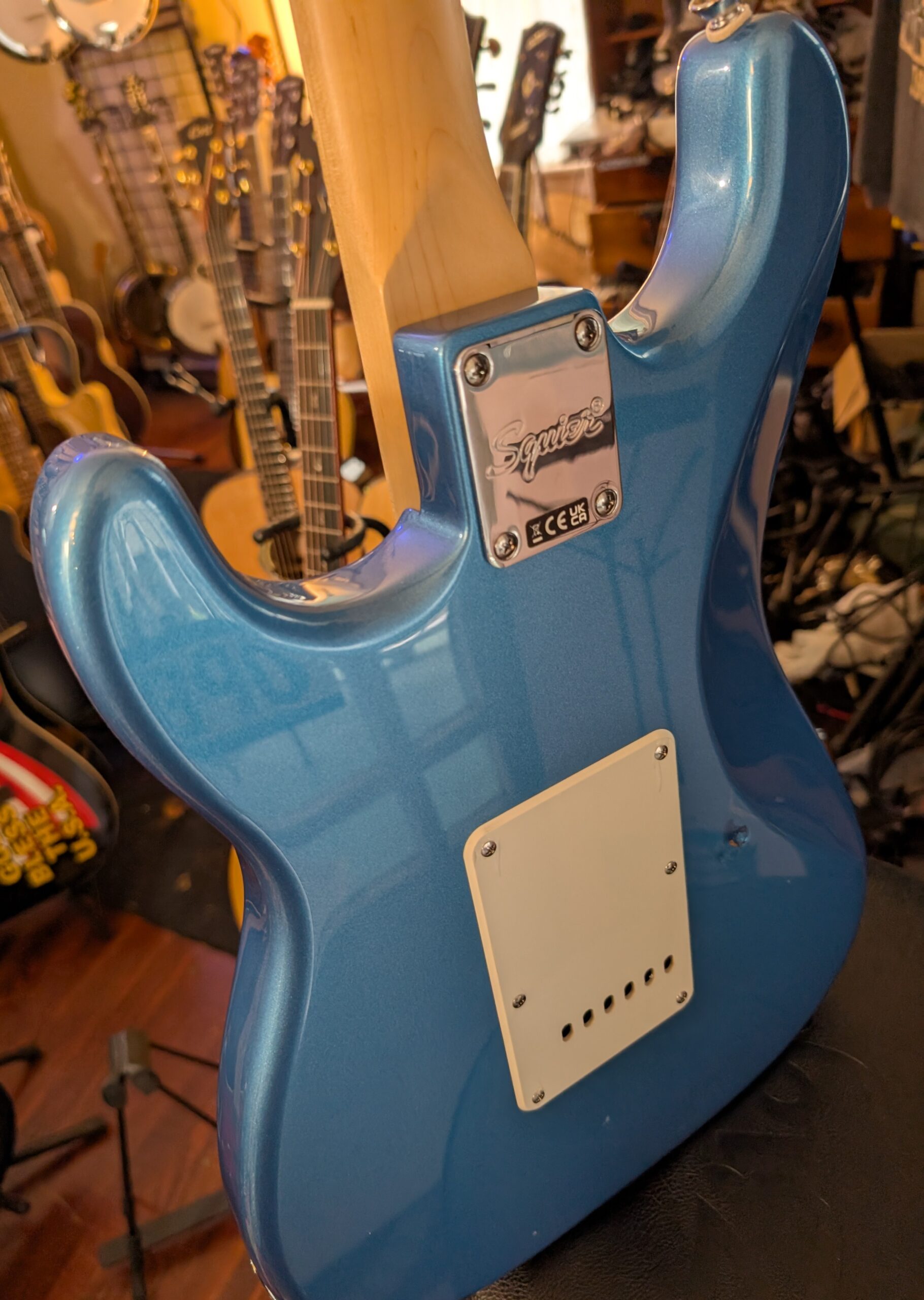 Squier Paranormal Stratocaster Deluxe Electric Guitar - Lake Placid Blue, Maple Fingerboard - Image 6