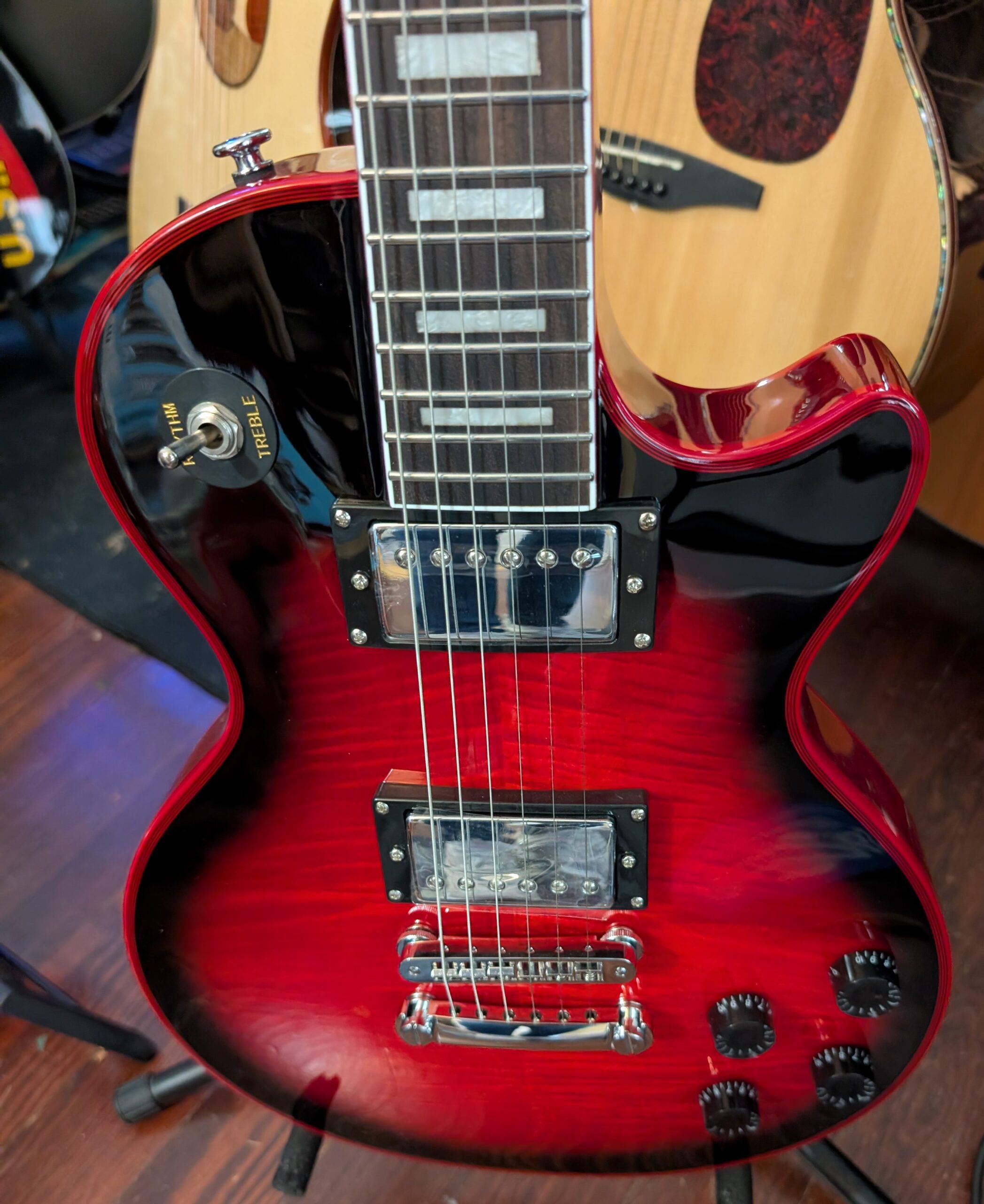 Chill Cat Mod Shop Bat Edition Red Widow Electric Guitar - Image 3