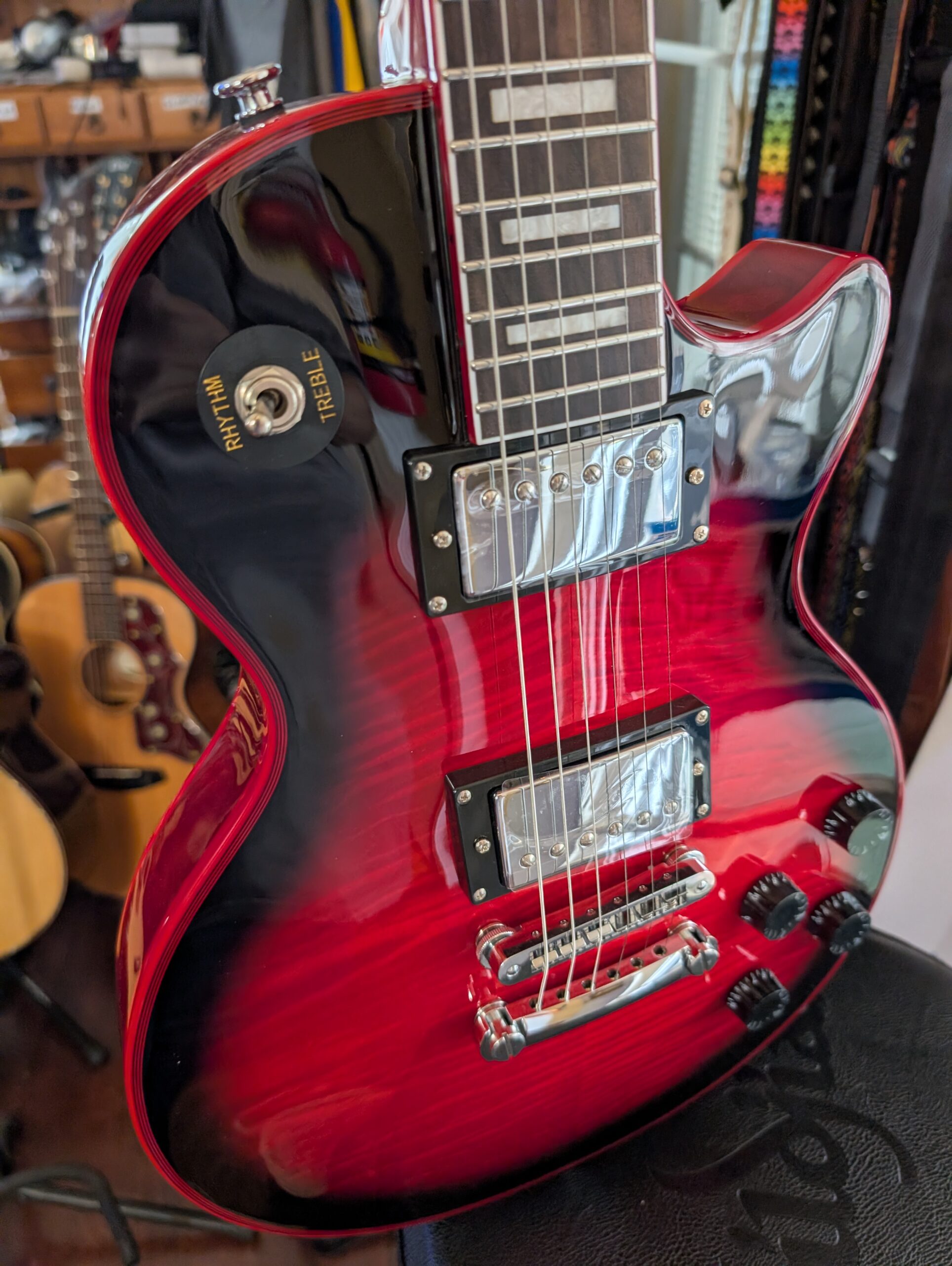 Chill Cat Mod Shop Bat Edition Red Widow Electric Guitar - Image 4