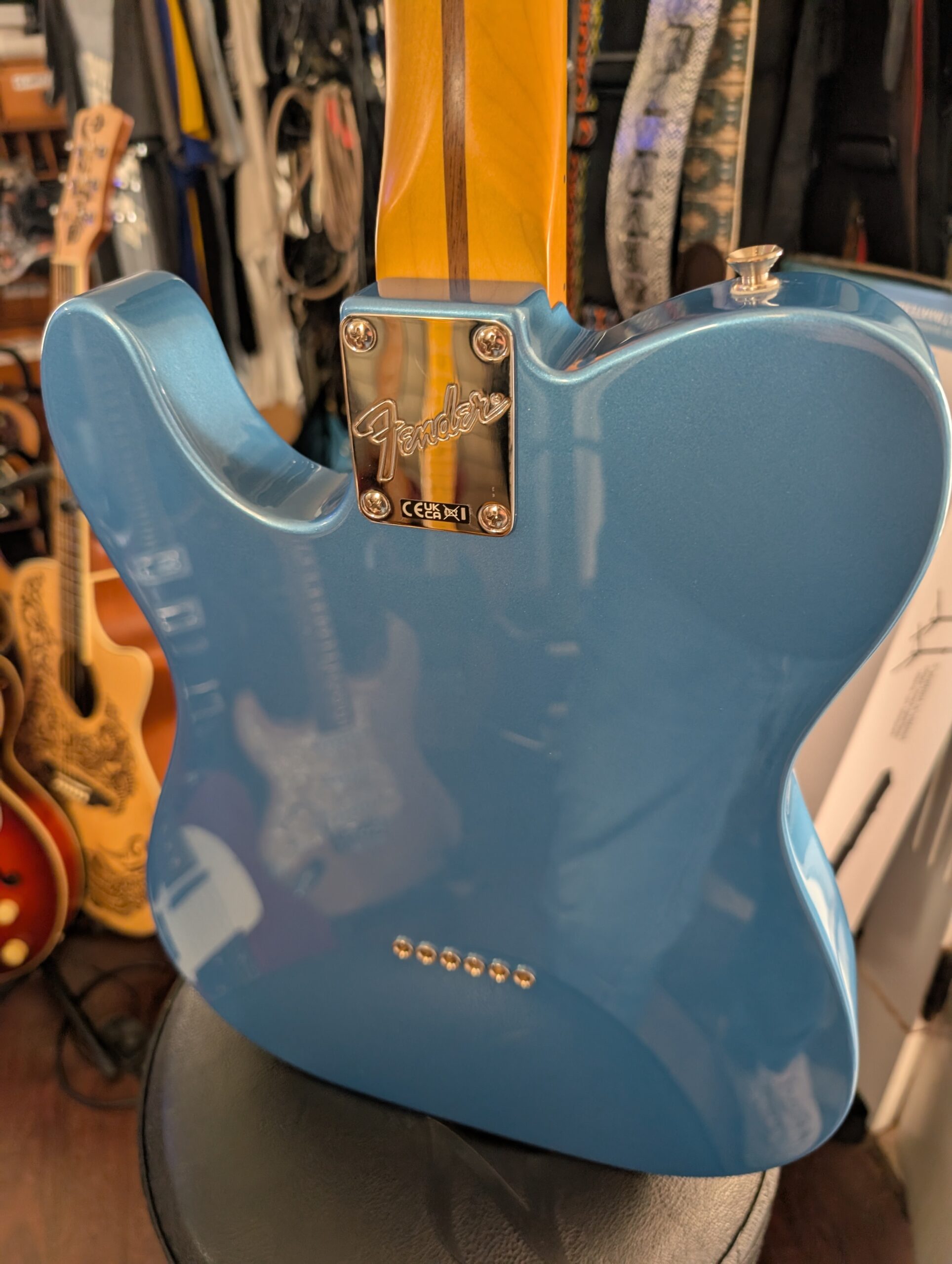 Fender American Professional Classic Hotshot Telecaster Electric Guitar - Faded Lake Placid Blue - Image 5